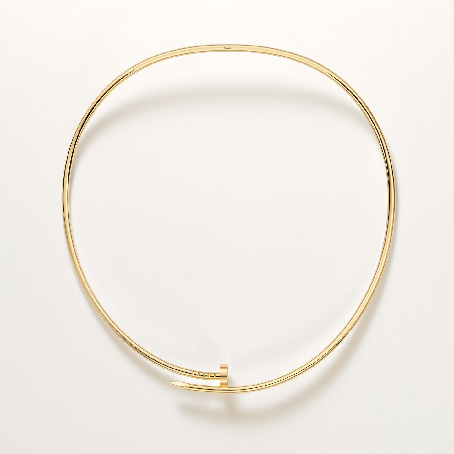 Cartier Juste un Clou torque necklace, small model, reverse-set diamonds 2025