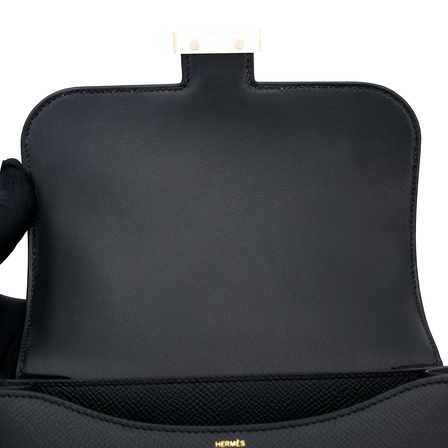 HERMÈS Constance Mini Noir (89) Epsom Brushed Gold hardware K (2025)
