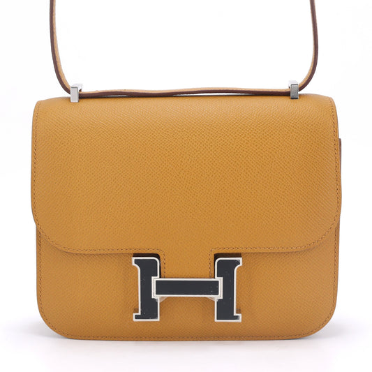 HERMÈS Constance Mini Sesame (2S) Noir (89) Epsom Enamel hardware W (2024)