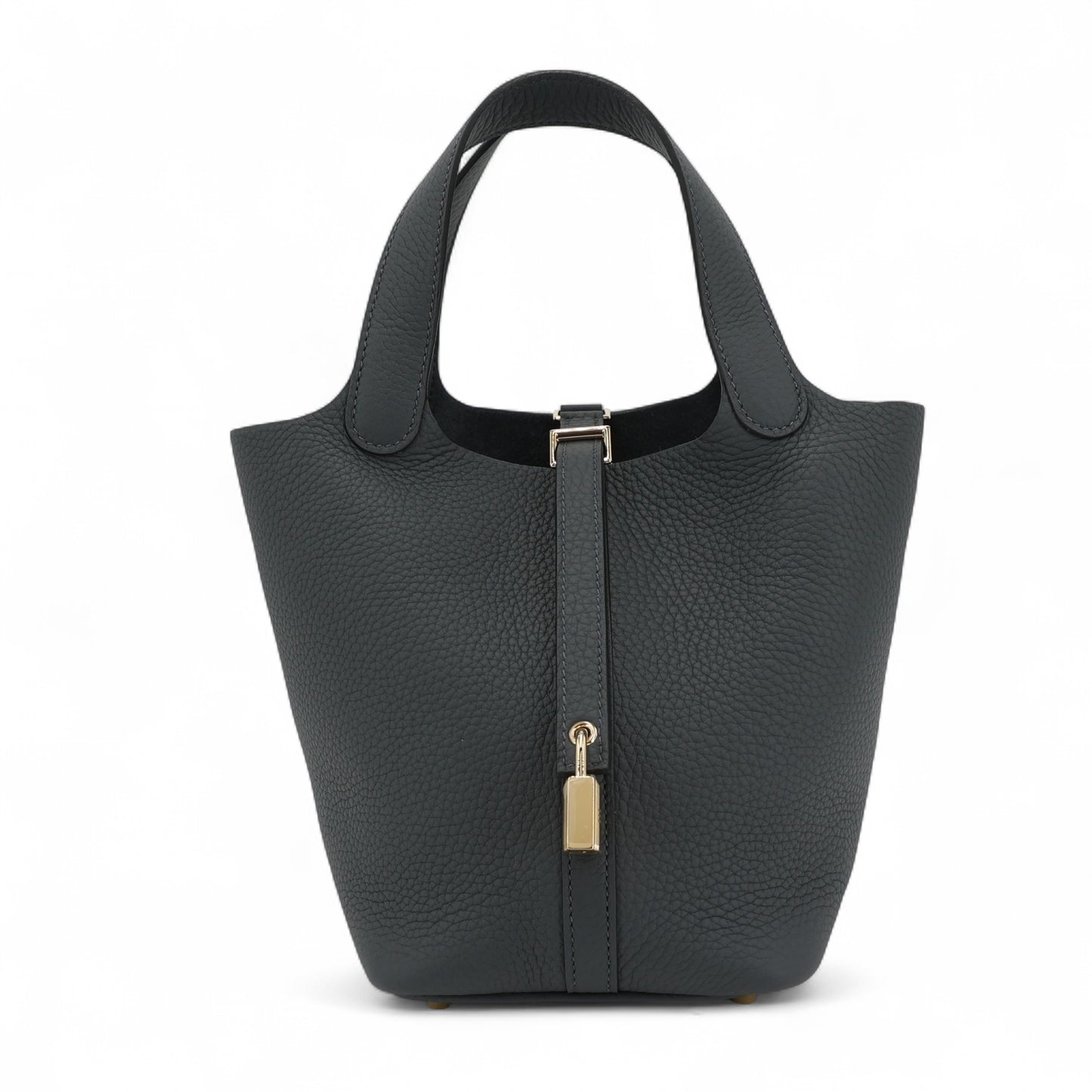 HERMÈS Picotin Lock PM Gris misty (H0) Clemence Permabrass hardware W (2024)