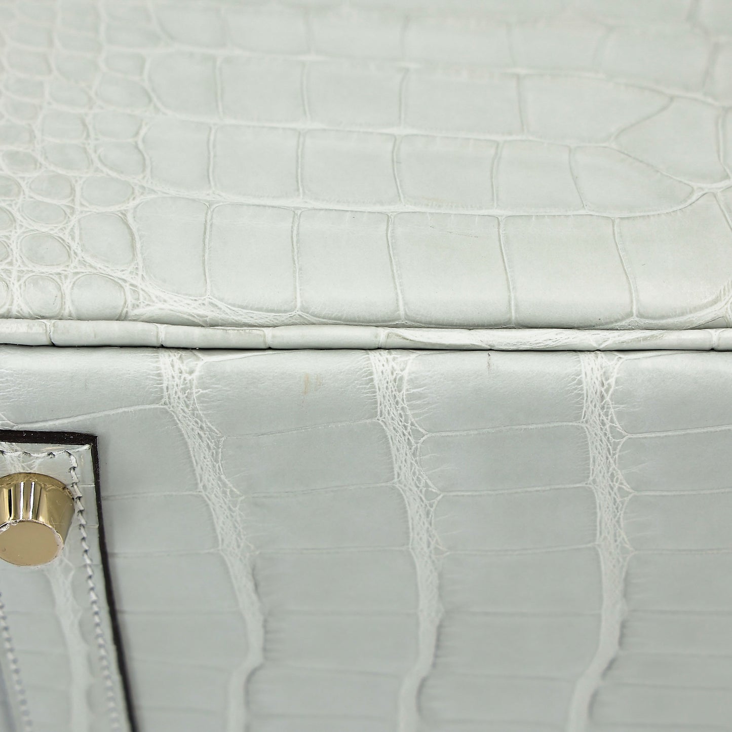 HERMÈS Birkin 25 Gris Neve (0W) Matte Alligator Gold hardware K (2025)