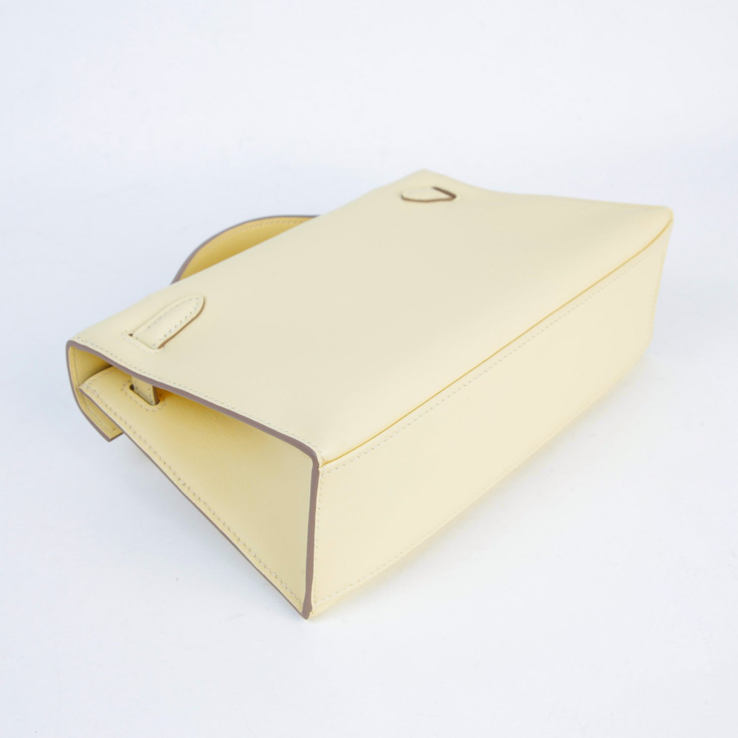 HERMÈS Kelly Pochette Jaune milton (i8) Swift Palladium hardware K (2025)