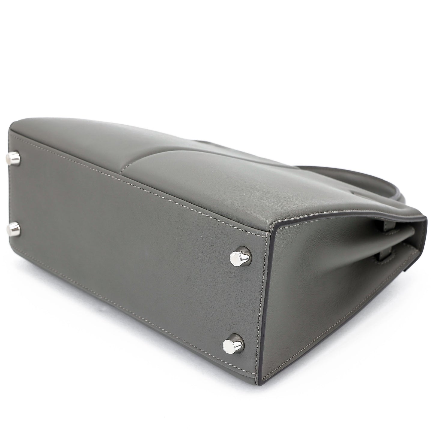 HERMÈS Limited Edition Kelly 25 Padded Sellier Gris Meyer (0L) Swift Palladium hardware B (2023)