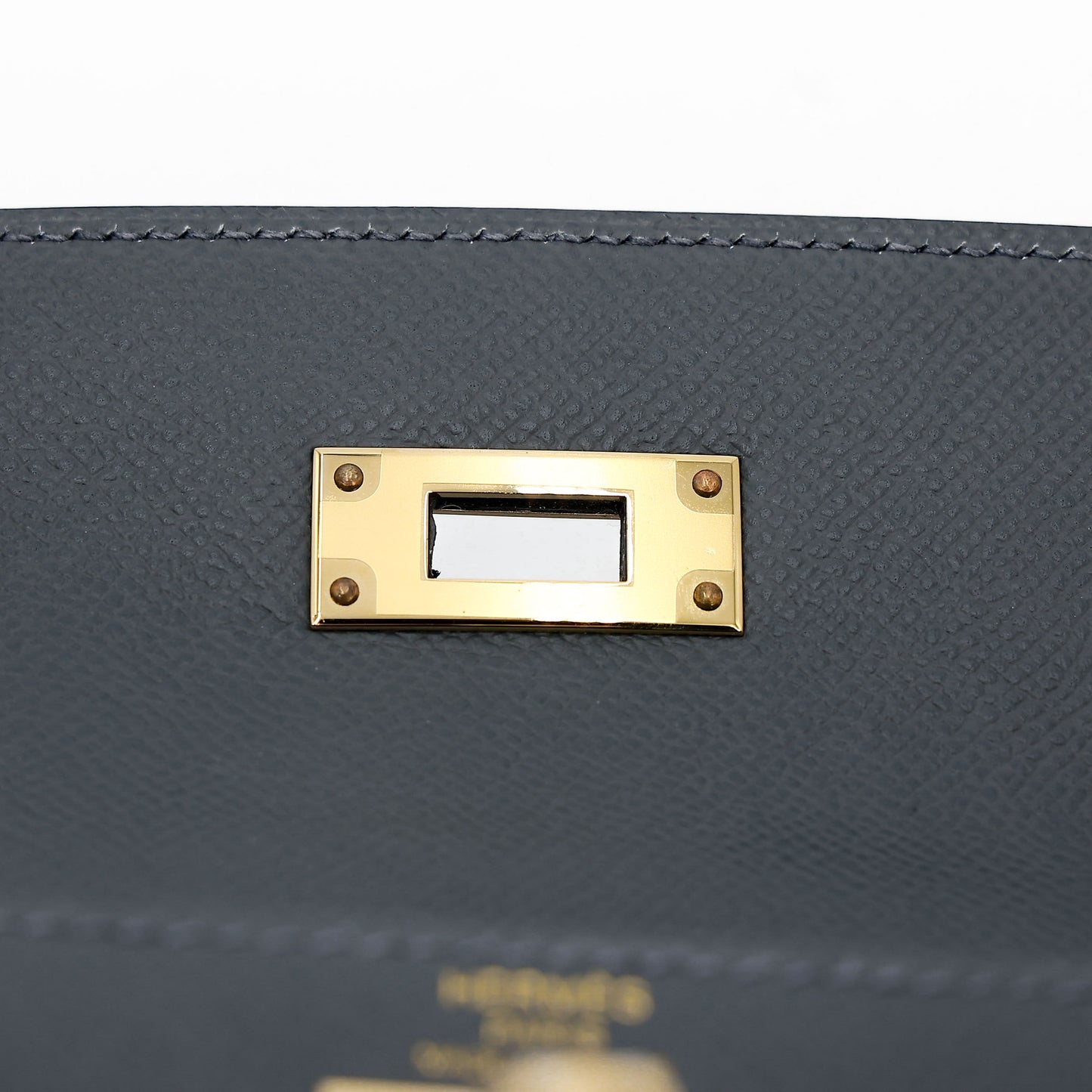 HERMÈS Kelly 28 Sellier Gris misty (H0) Epsom Permabrass hardware W (2024)