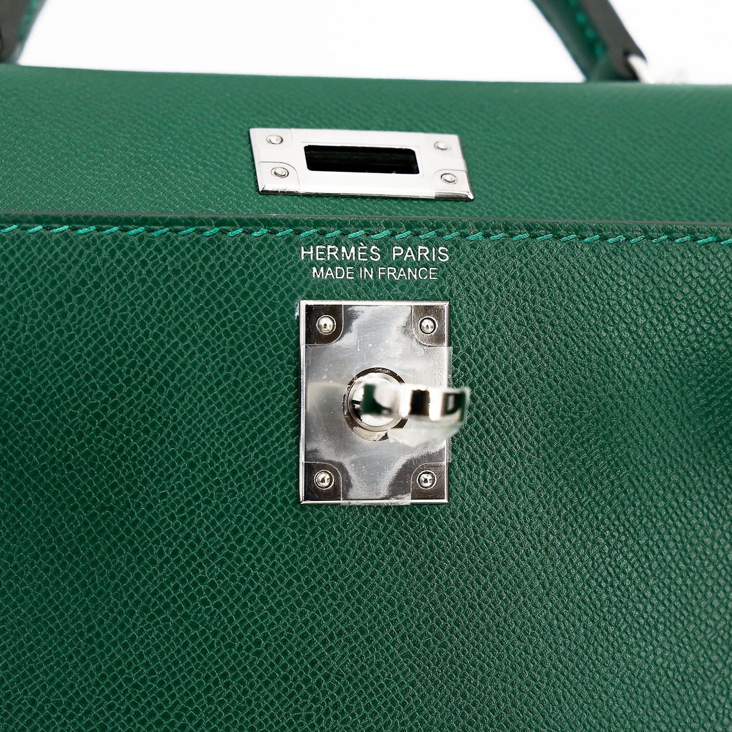 HERMÈS Mini Kelly II Vert Moyen (65) Madame Palladium hardware W (2024)