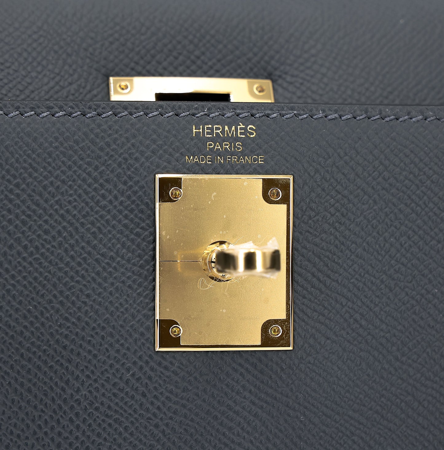 HERMÈS Kelly 28 Sellier Gris misty (H0) Epsom Permabrass hardware W (2024)