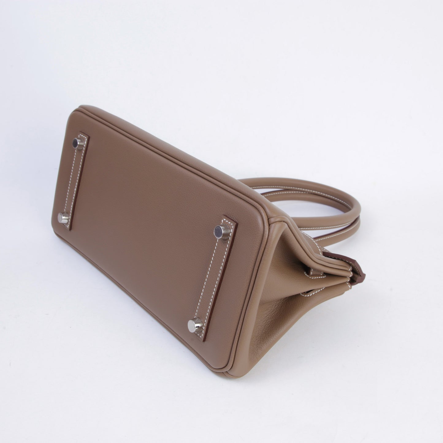 HERMÈS Birkin Shoulder Light 29 Etoupe (18) Evercolor Palladium hardware K (2025)