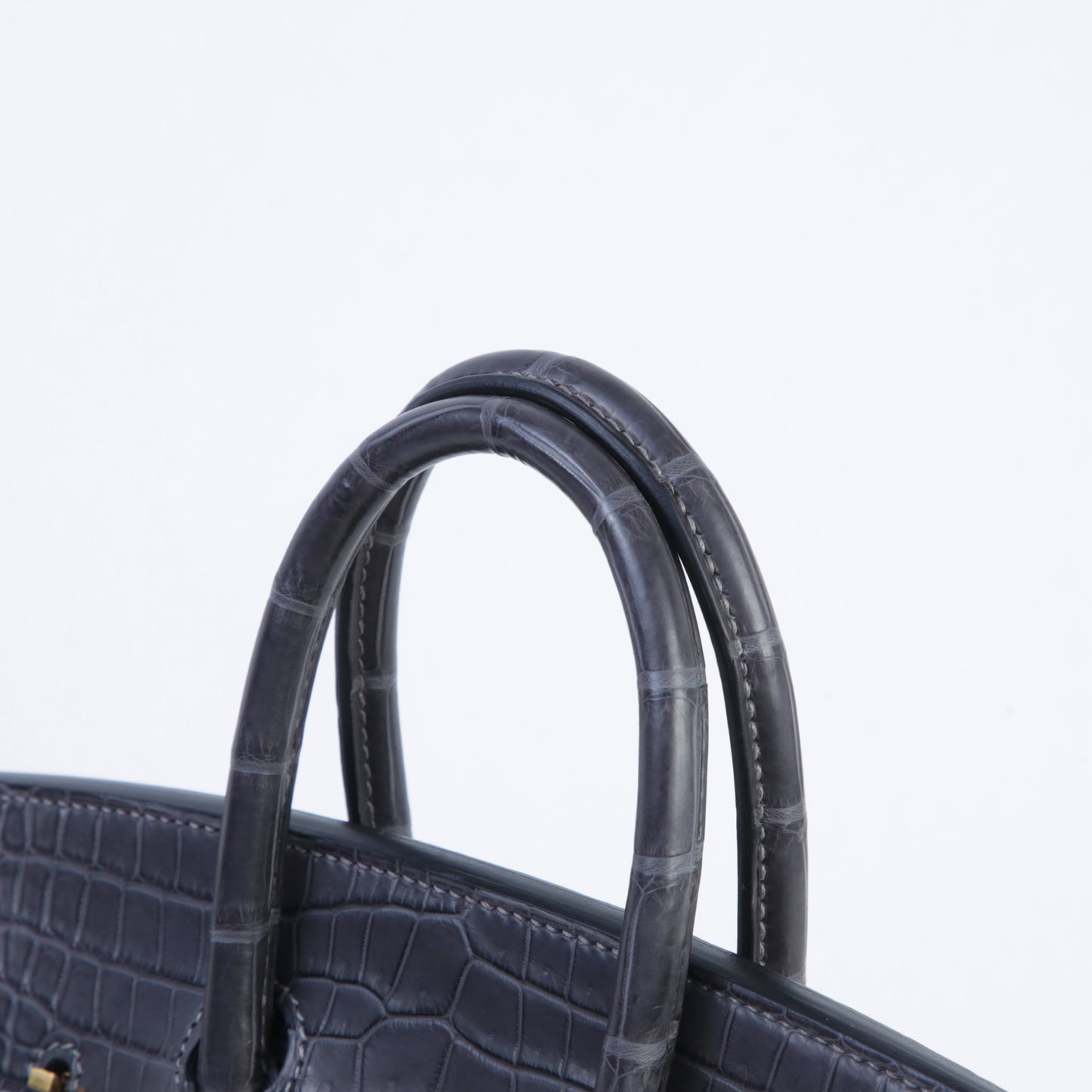 HERMÈS Birkin 25 Graphite Porosus Crocodile Gold hardware K (2025)