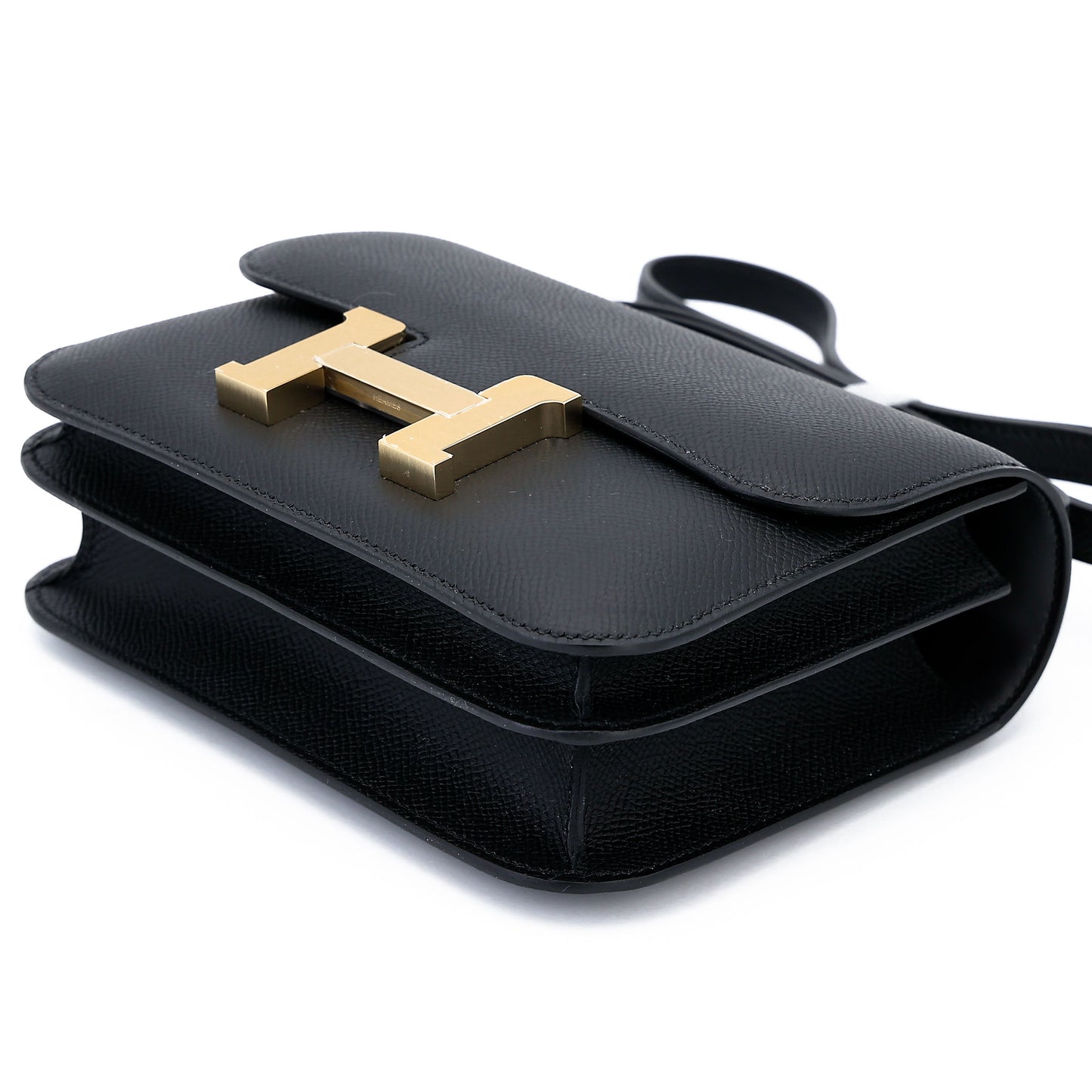 HERMÈS Constance Mini Noir (89) Epsom Brushed Gold hardware K (2025)