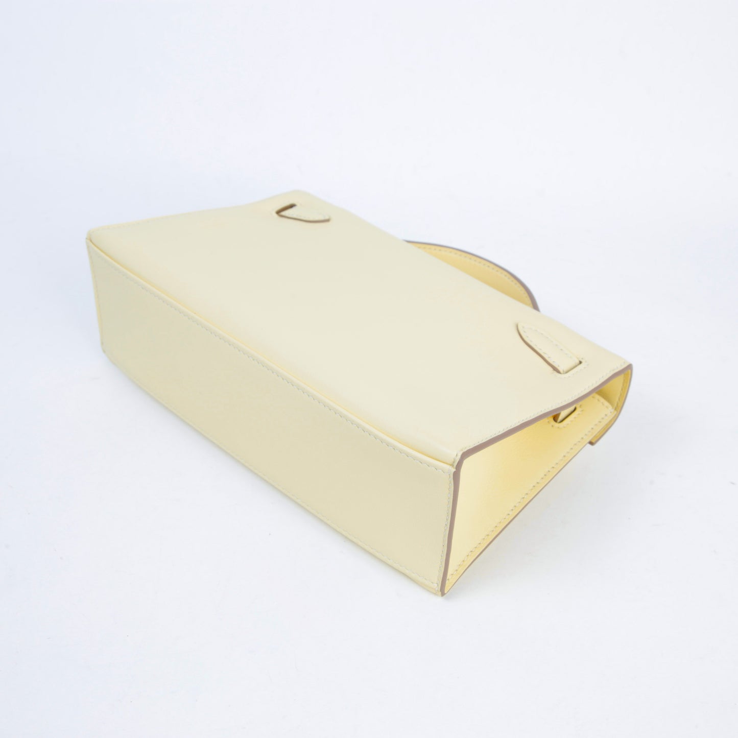 HERMÈS Kelly Pochette Jaune milton (i8) Swift Palladium hardware K (2025)