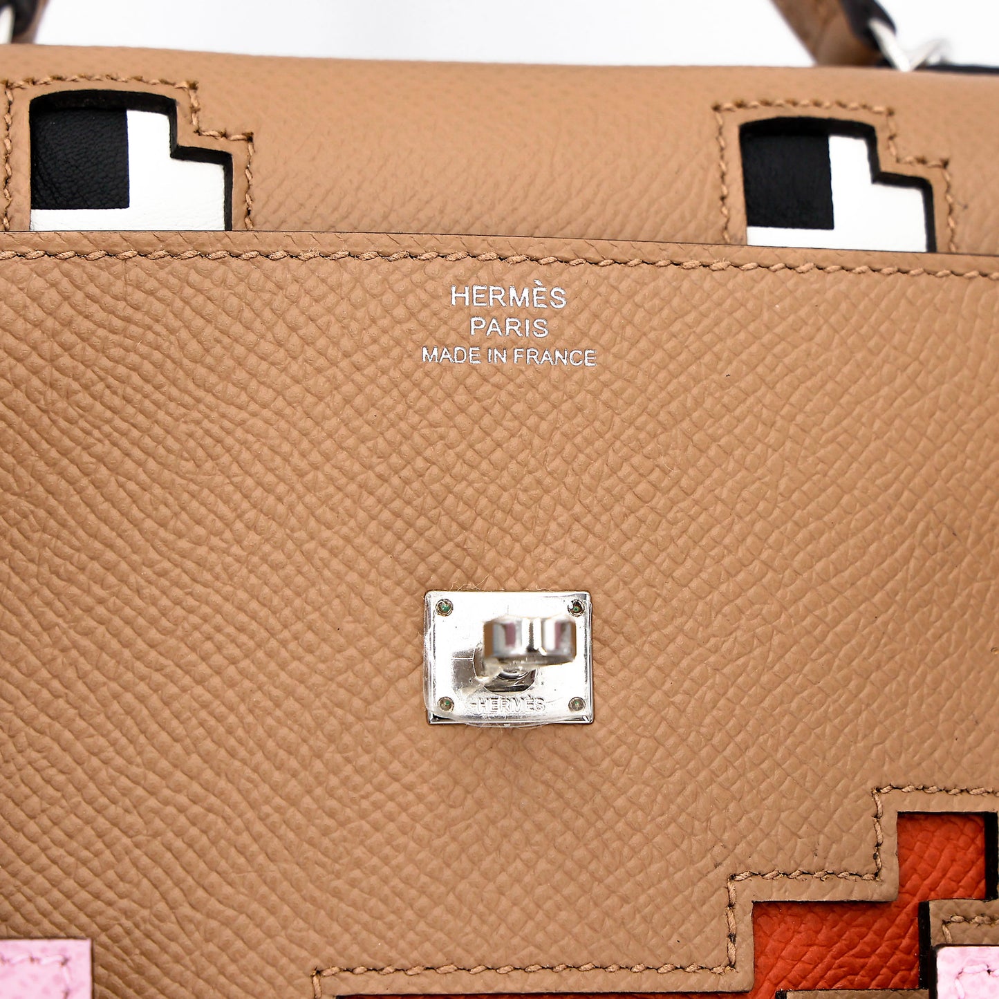 HERMÈS Limited Edition Kelly Doll Picto Chai (0M) Mauve Sylvestre (X9) Celeste (7N) Terre Battue (R1) Epsom Palladium hardware B (2023)