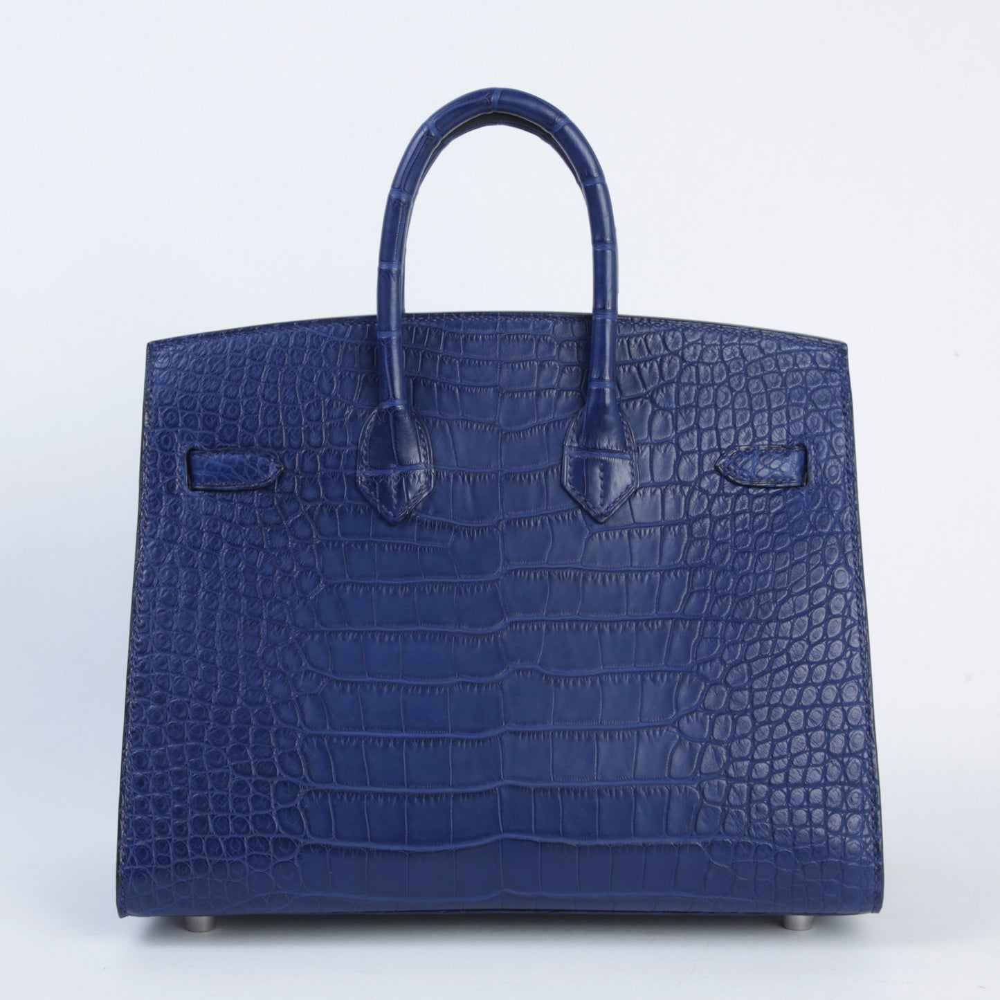 HERMÈS Birkin 25 Sellier Bleu Saphir (73) Matte Alligator Palladium hardware K (2025)