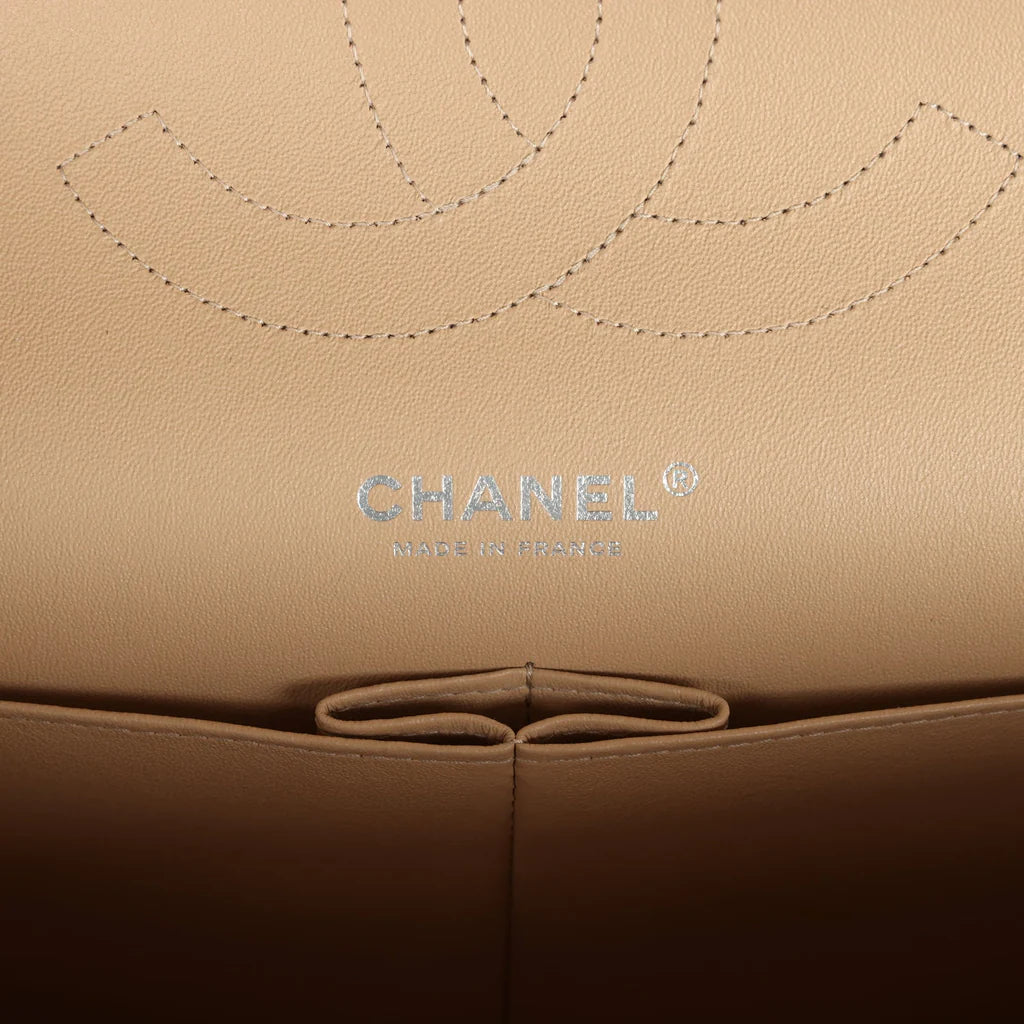 Chanel Jumbo Classic Double Flap Bag Light Beige Caviar Silver Hardware 2025