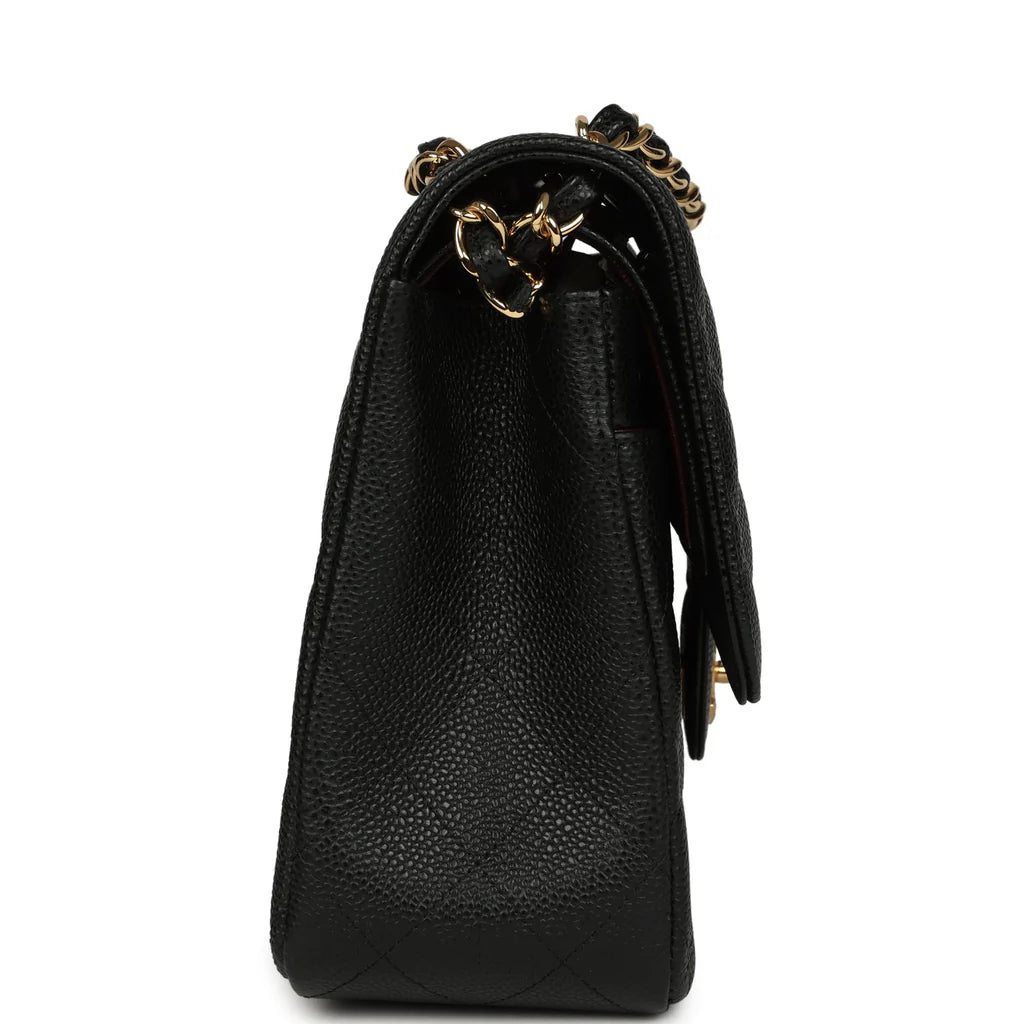 Chanel Jumbo Classic Double Flap Bag Black Caviar Gold Hardware 2025