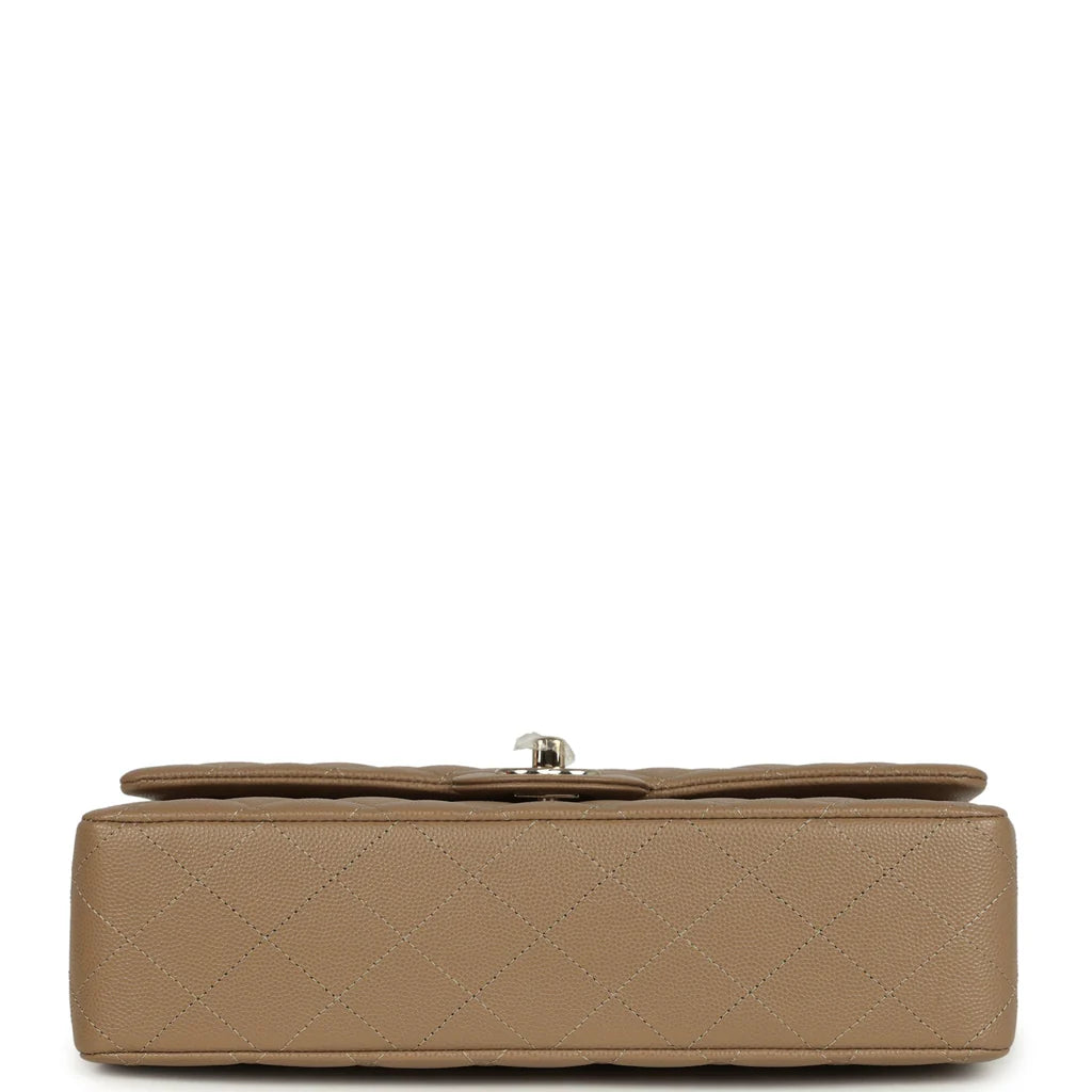 Chanel Medium Classic Double Flap Bag Light Brown Caviar Light Gold Hardware 2025