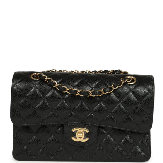Chanel Small Classic Double Flap Bag Black Caviar Gold Hardware 2025