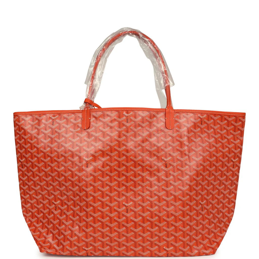 Goyard Goyardine Orange St. Louis GM Tote Bag Palladium Hardware