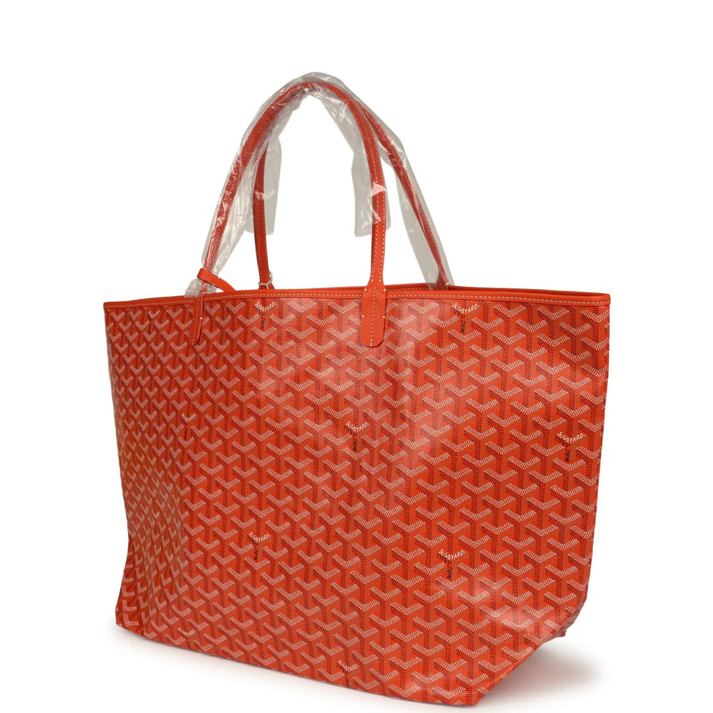 Goyard Goyardine Orange St. Louis GM Tote Bag Palladium Hardware