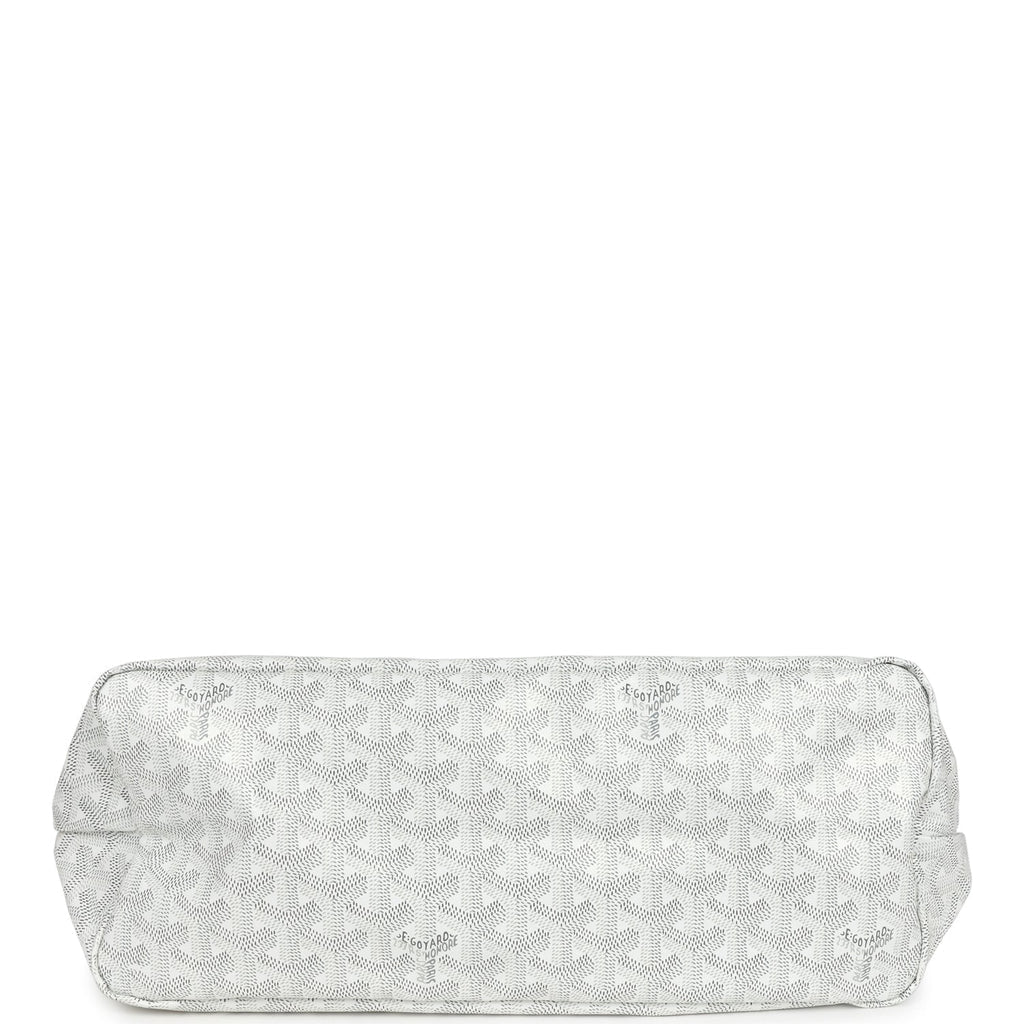 Goyard Goyardine White Boheme Hobo Bag Palladium Hardware