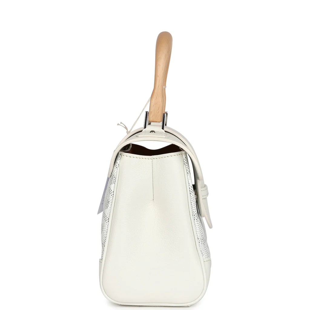 Goyard Saigon Souple Mini Bag White Goyardine Canvas Palladium Hardware