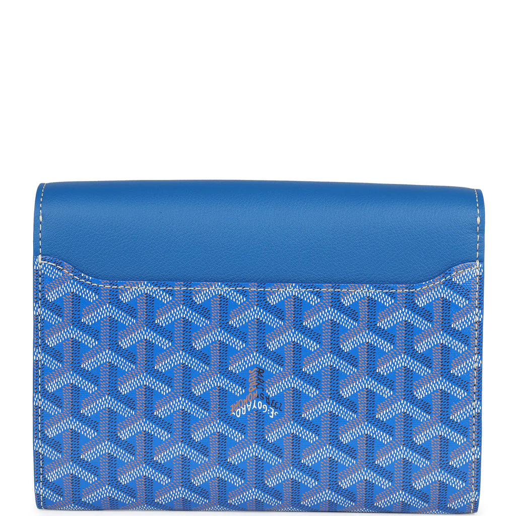 Goyard Goyardine Sky Blue Chypre Wallet-Pouch Palladium Hardware