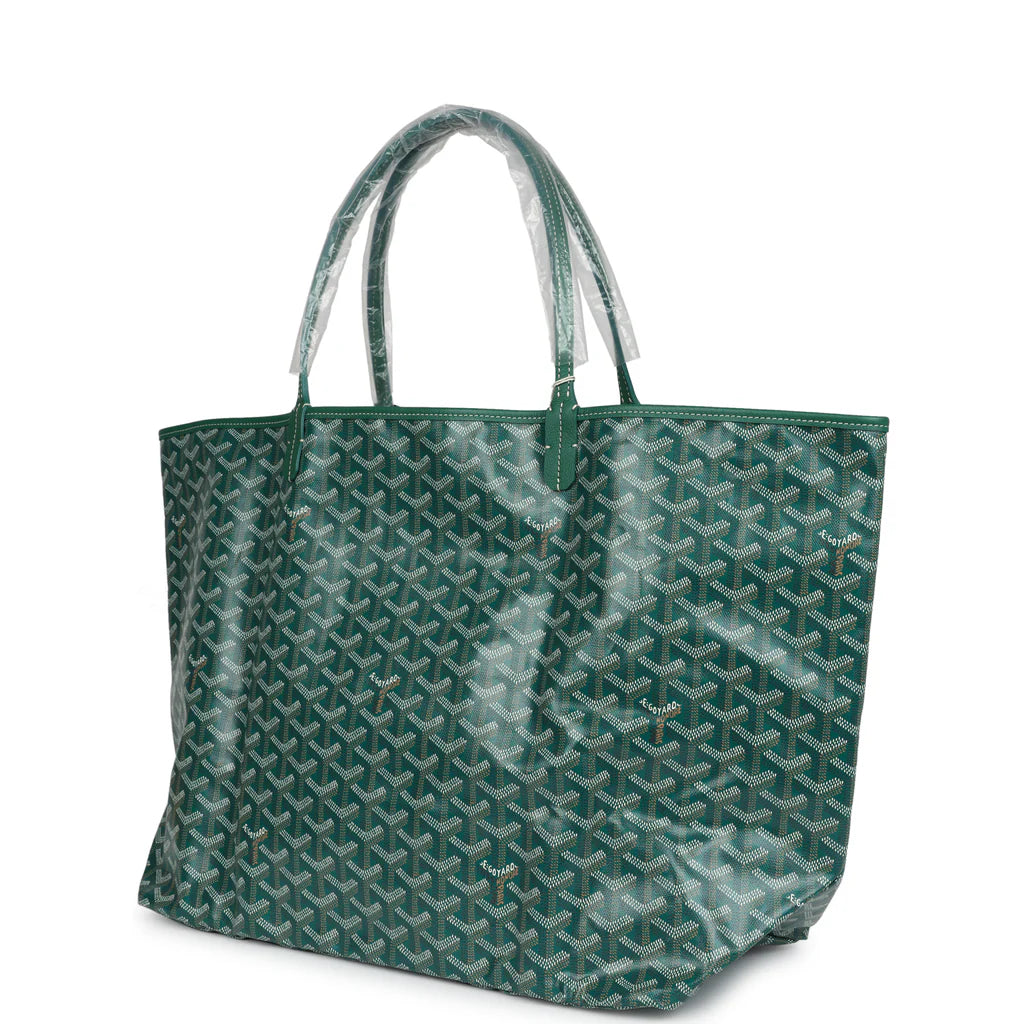 Goyard Goyardine Green St. Louis GM Tote Bag Palladium Hardware