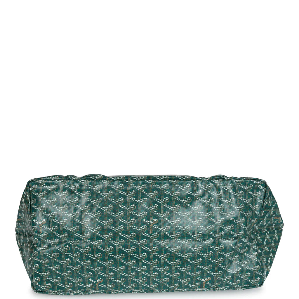 Goyard Goyardine Green St. Louis GM Tote Bag Palladium Hardware