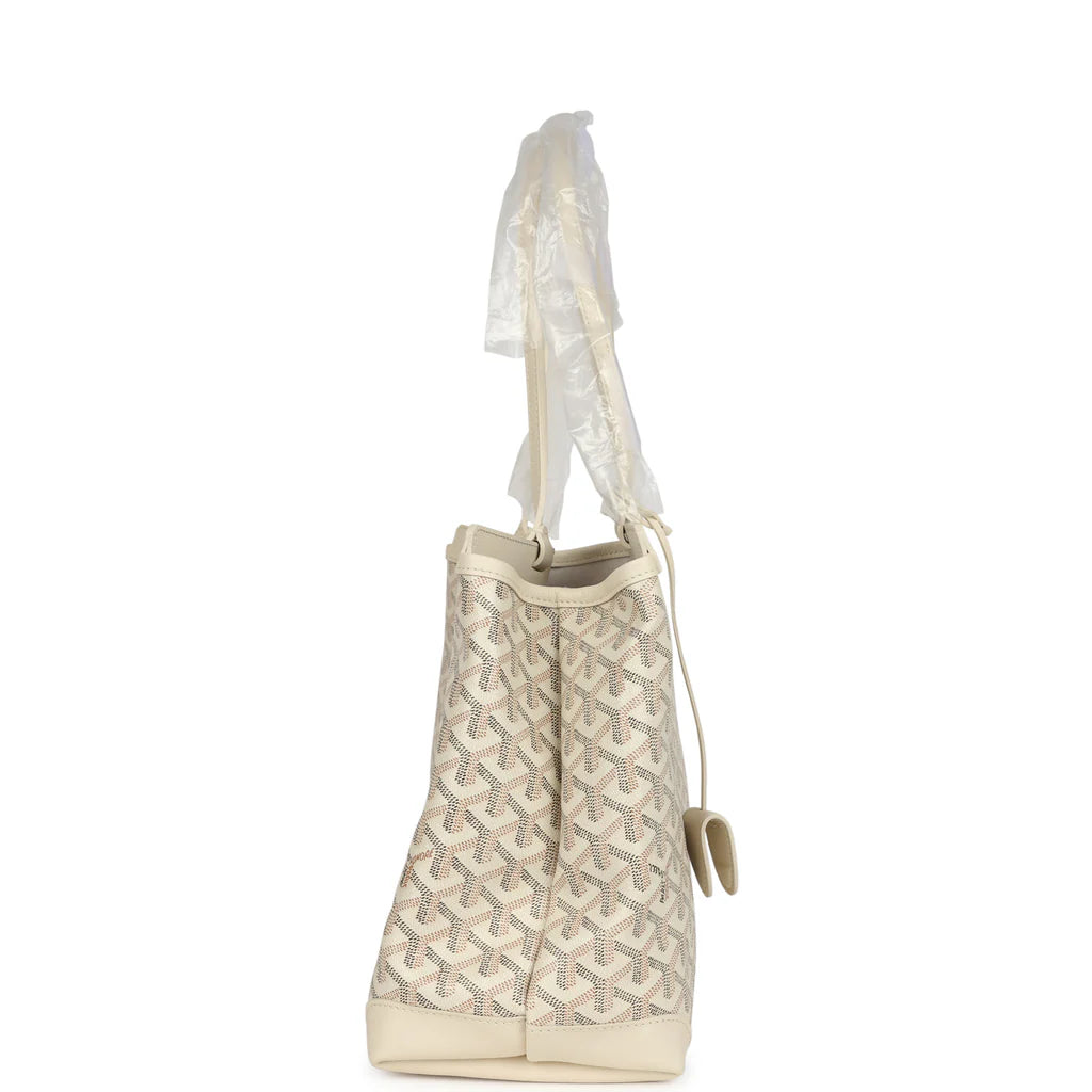 Goyard Goyardine Canvas Sand Bellechasse PM Bag Palladium Hardware