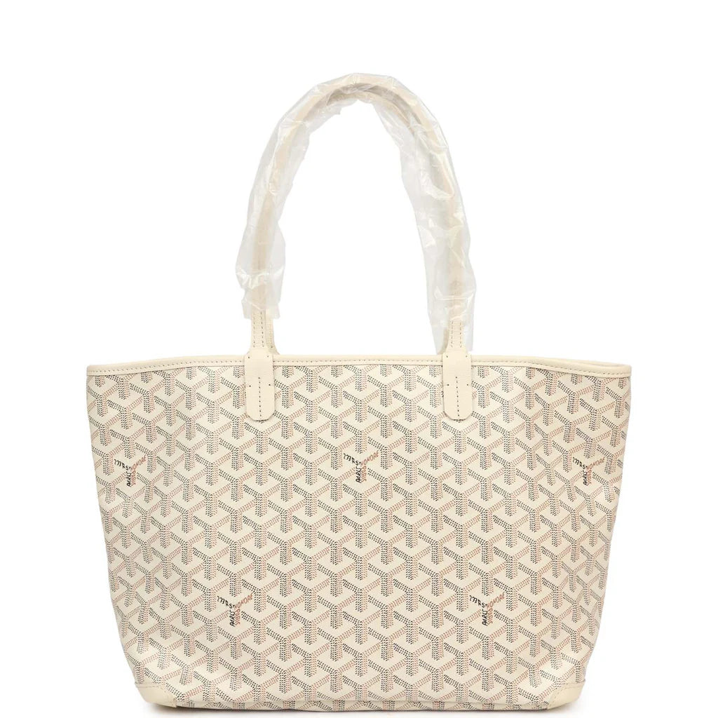 Goyard Goyardine Sand Artois PM Tote Palladium Hardware