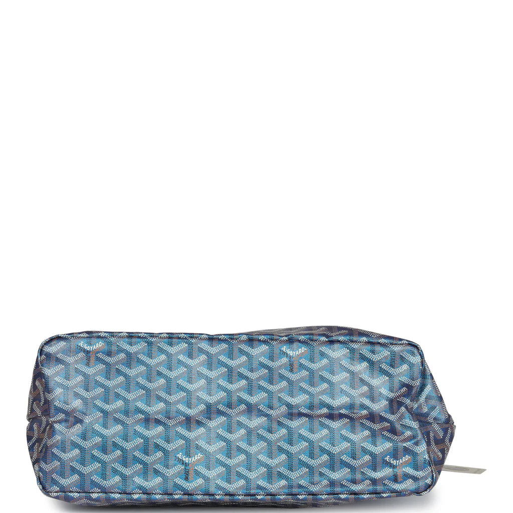 Goyard Goyardine Pearly Blue Boheme PM Hobo Bag Palladium Hardware