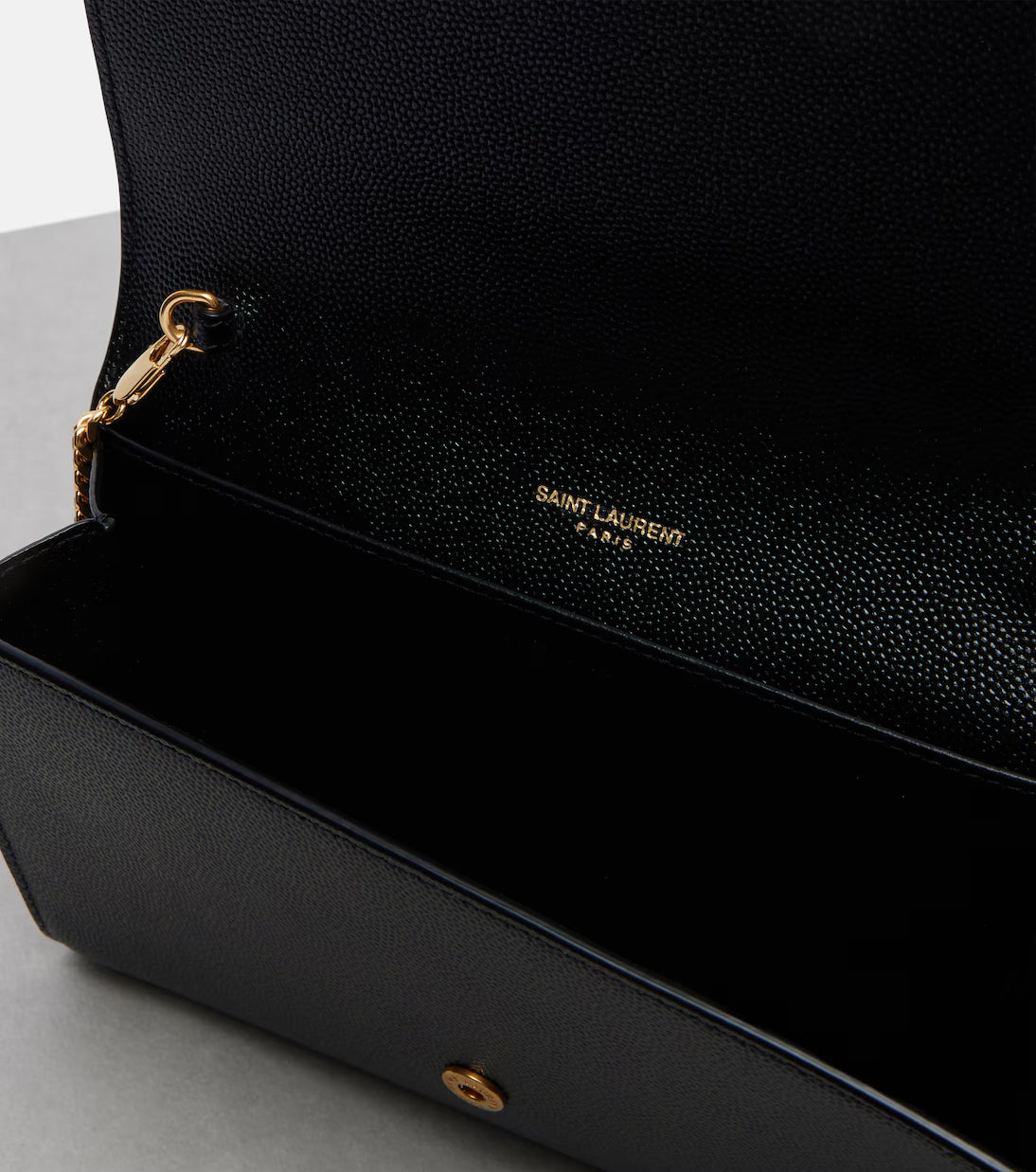 Saint Laurent Uptown leather wallet on chain 2025