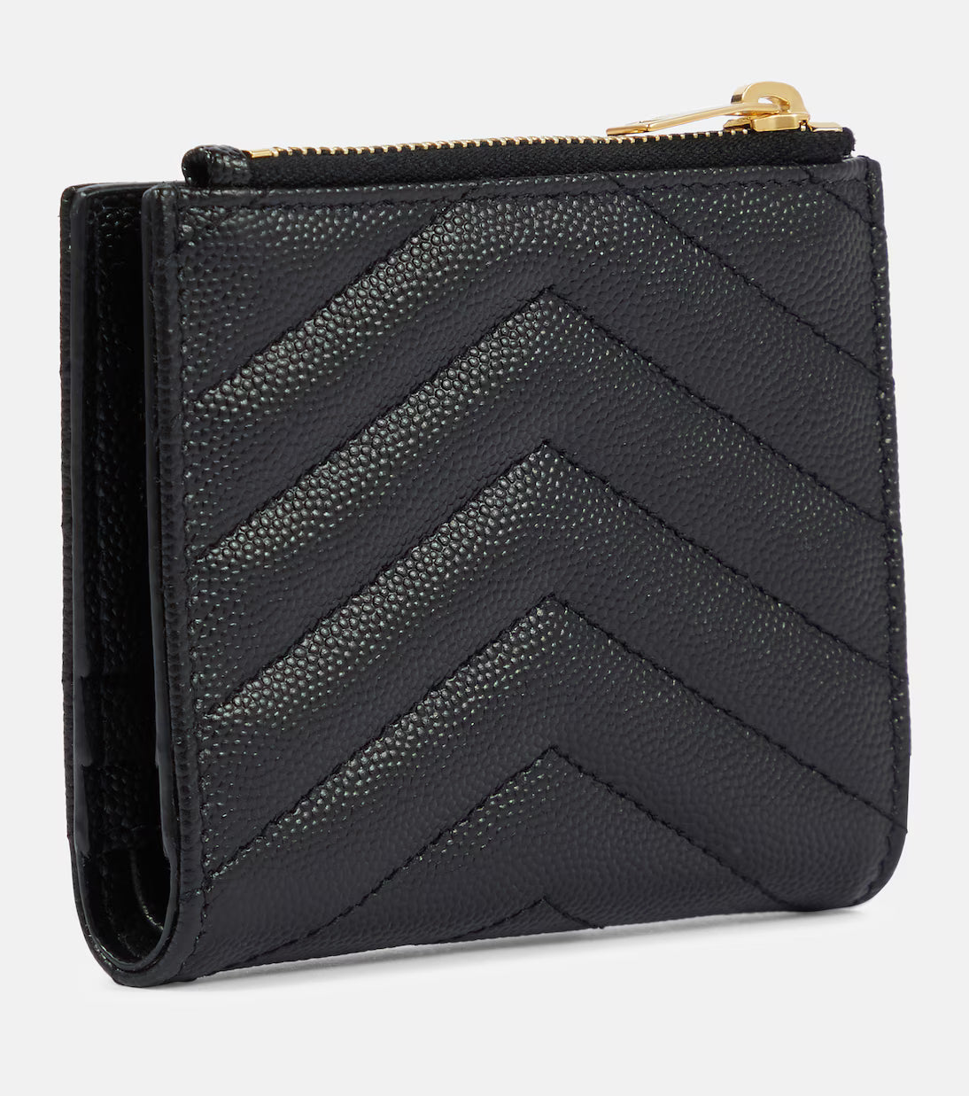 Saint Laurent Monogram zipped leather wallet 2025