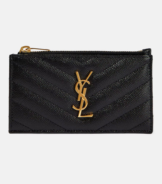 Saint Laurent Monogram zipped leather wallet 2025