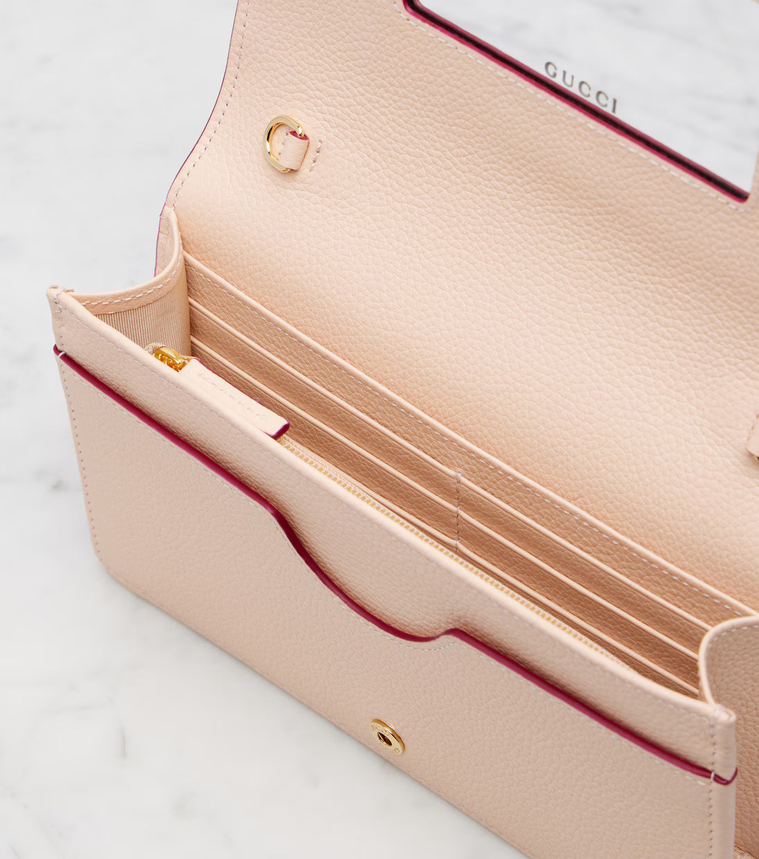 Gucci GG Marmont leather wallet on chain 2025