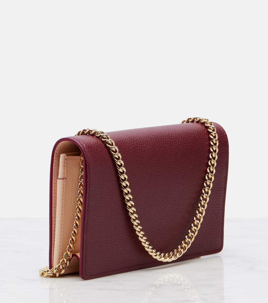 Gucci GG Marmont leather wallet on chain 2025