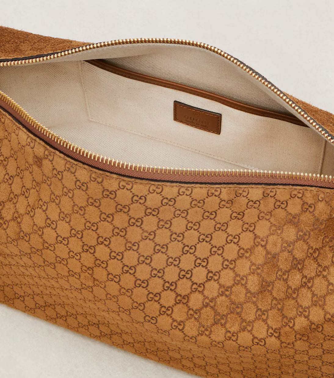 Gucci Half Horsebit Medium suede shoulder bag 2025