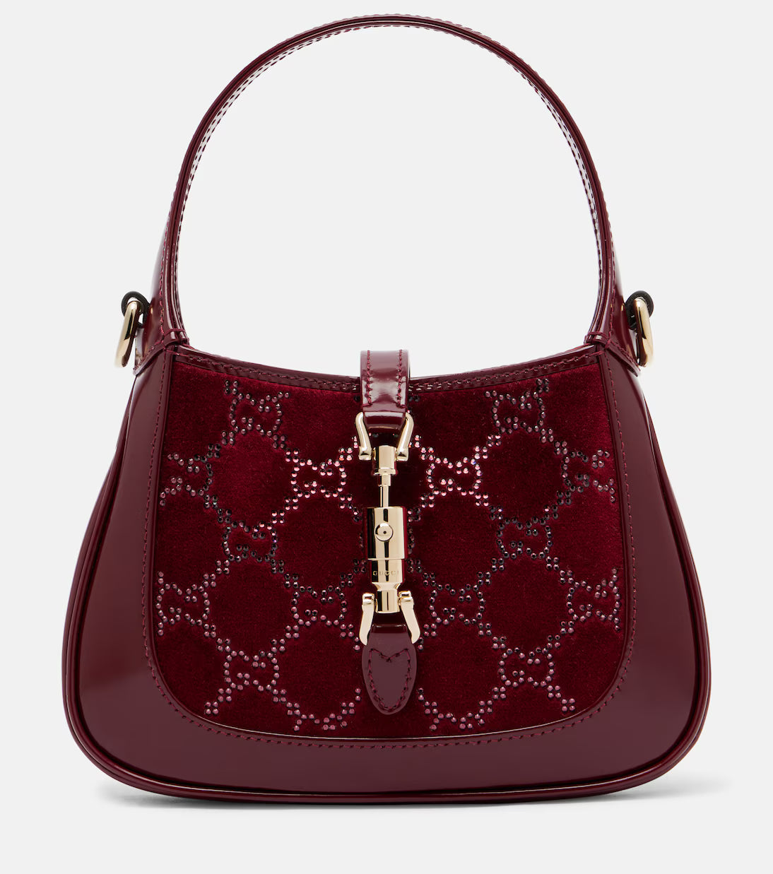 Gucci Jackie velvet and leather tote bag 2025