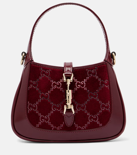 Gucci Jackie velvet and leather tote bag 2025