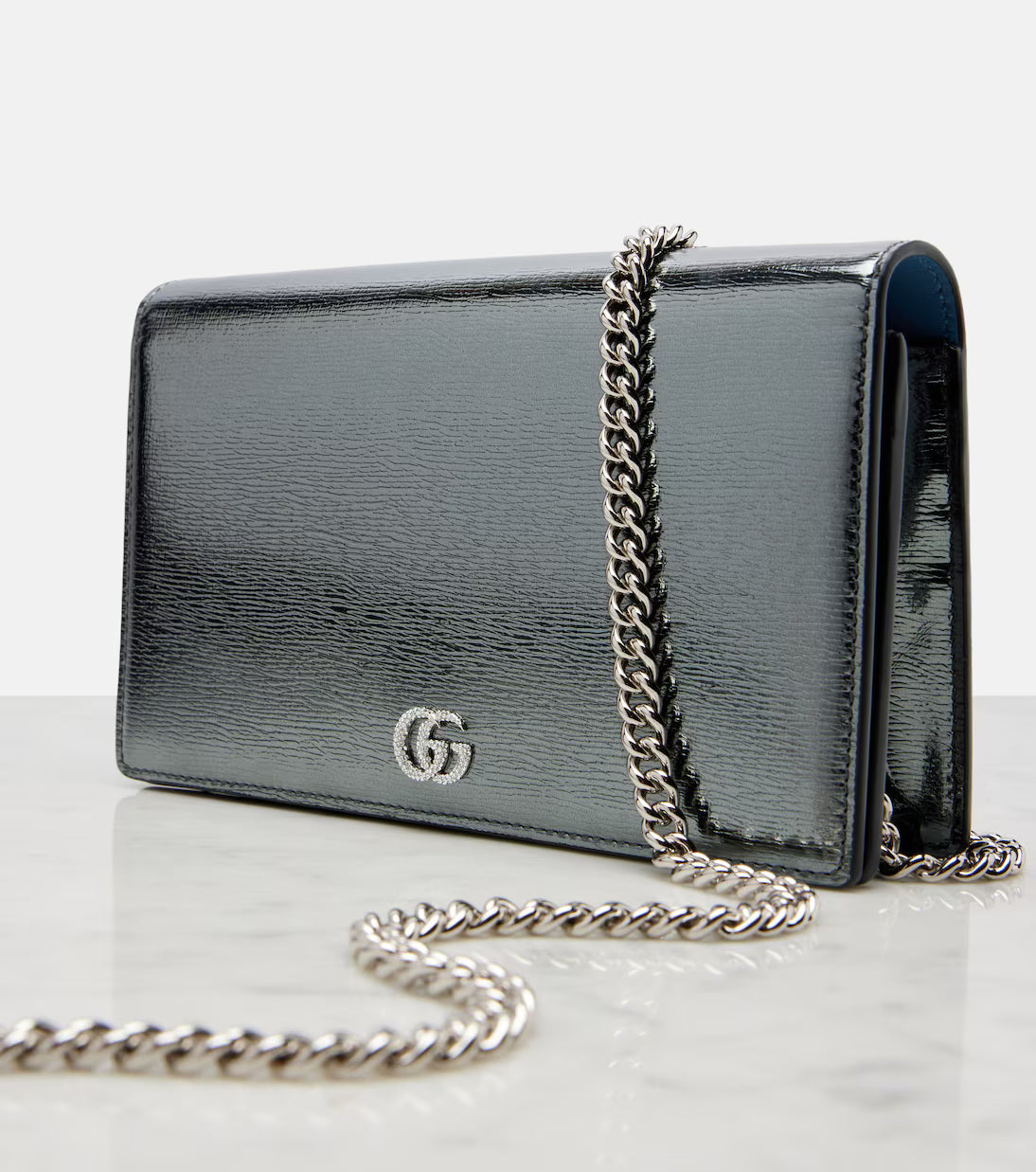 Gucci GG Marmont leather wallet on chain 2025
