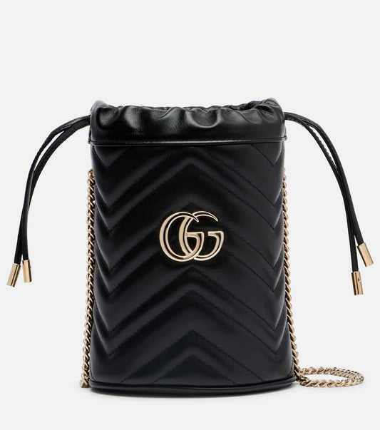 Gucci GG Marmont Small leather bucket bag 2025