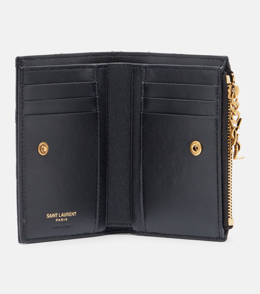 Saint Laurent Cassandre Bijou quilted leather wallet 2025