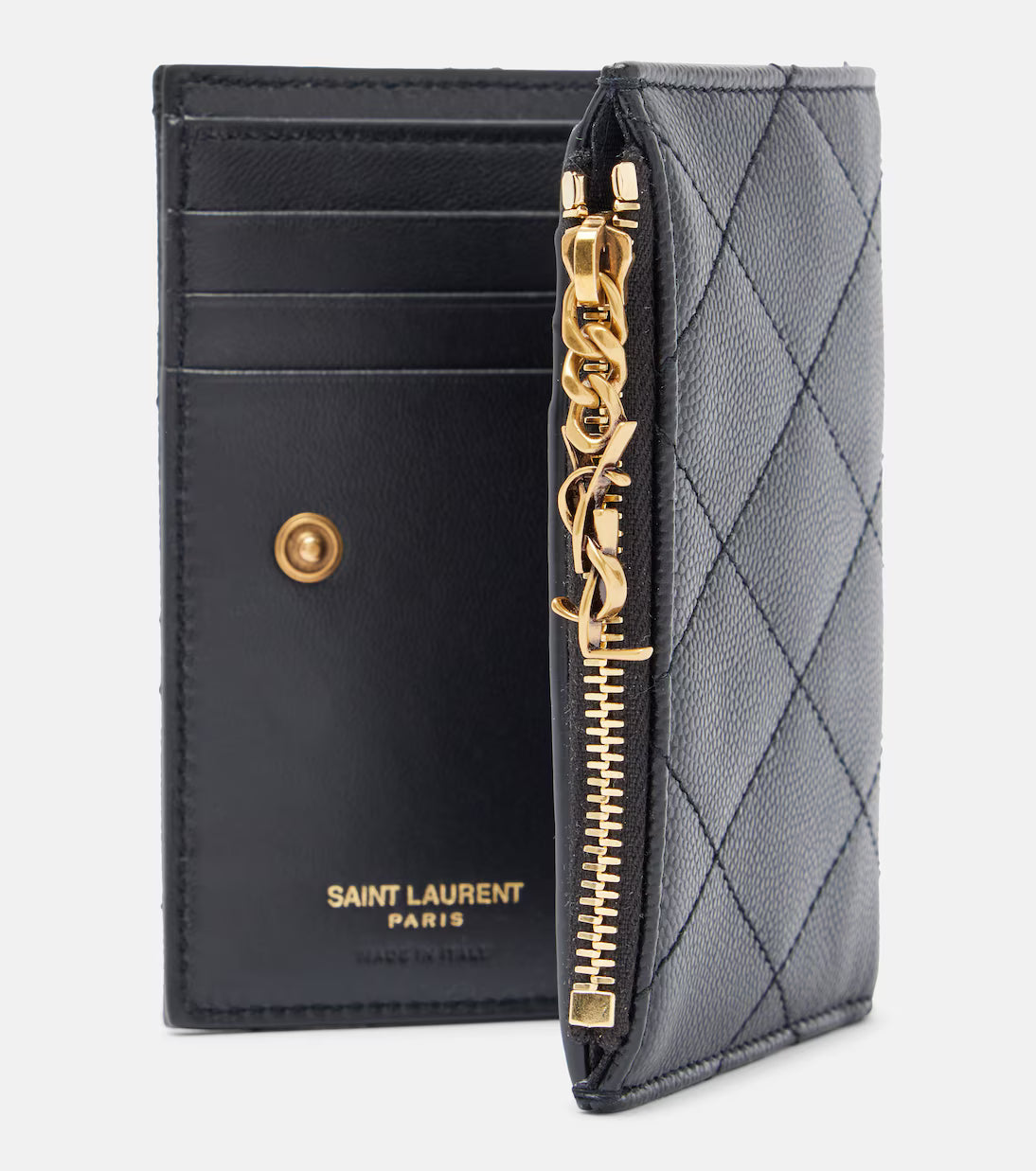 Saint Laurent Cassandre Bijou quilted leather wallet 2025