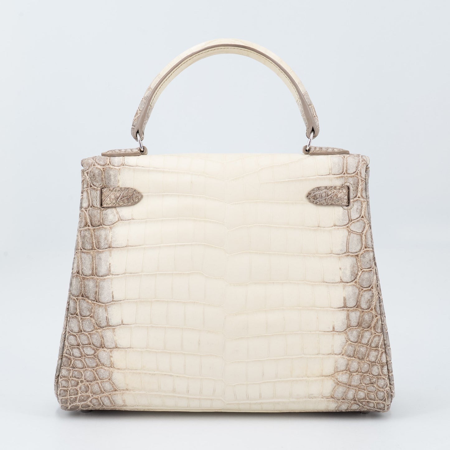 HERMÈS Limited Edition Kelly 25 Himalaya Matte Niloticus Crocodile Diamond White Gold hardware Z (2021)