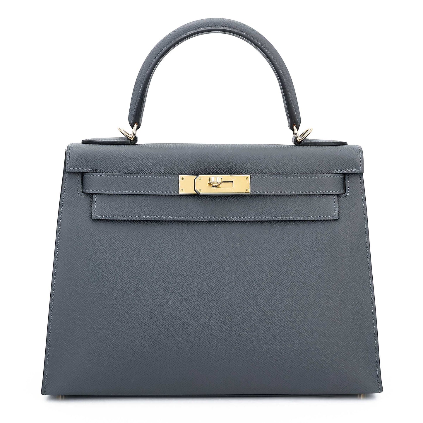HERMÈS Kelly 28 Sellier Gris misty (H0) Epsom Permabrass hardware W (2024)