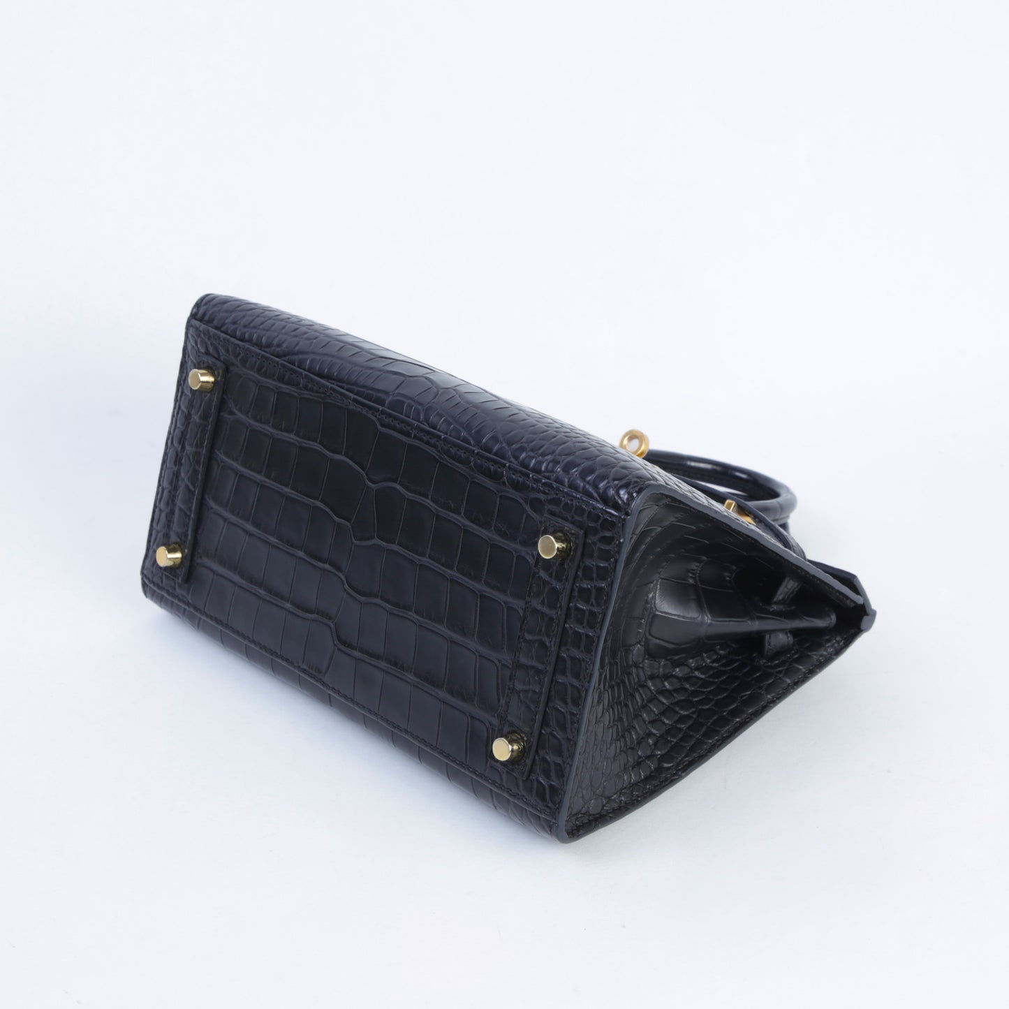 HERMÈS Birkin 20 Noir Alligator Gold hardware  (2024)