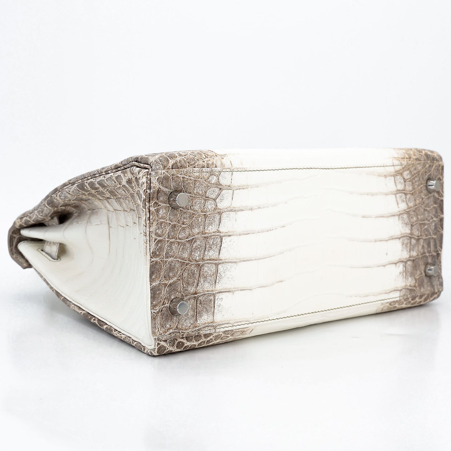 HERMÈS Limited Edition Kelly 28 Himalaya Matte Niloticus Crocodile Diamond White Gold hardware Z (2021)