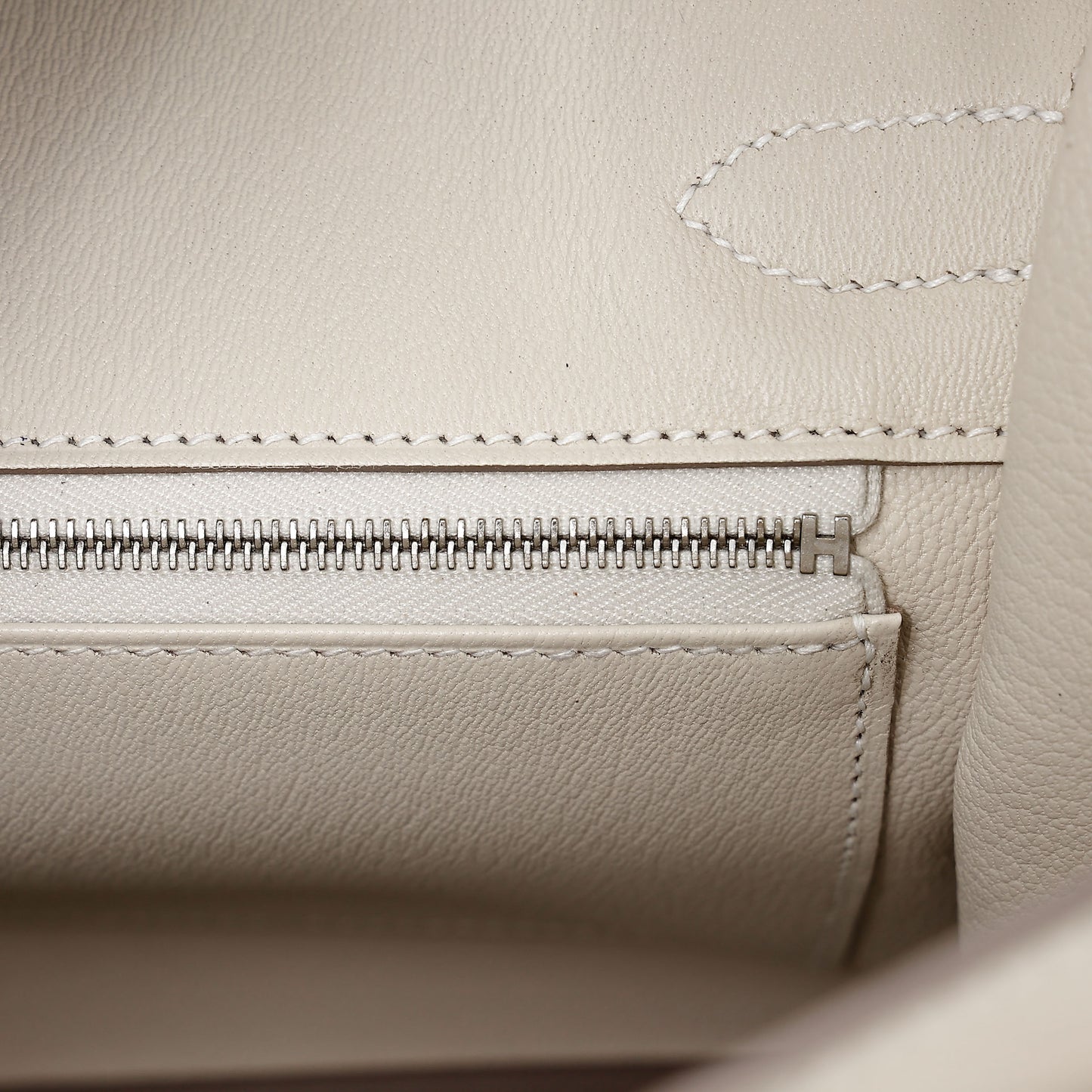 HERMÈS Birkin 30 Craie (10) Epsom Palladium hardware K (2025)