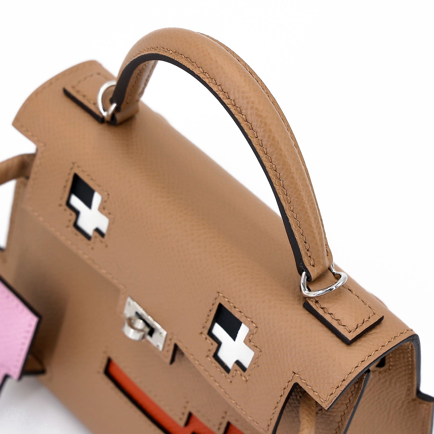 HERMÈS Limited Edition Kelly Doll Picto Chai (0M) Mauve Sylvestre (X9) Celeste (7N) Terre Battue (R1) Epsom Palladium hardware B (2023)