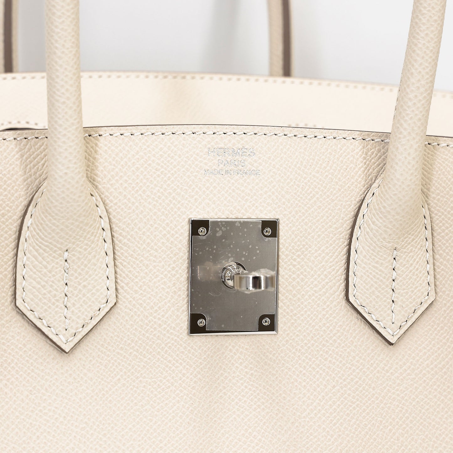 HERMÈS Birkin 30 Craie (10) Epsom Palladium hardware K (2025)