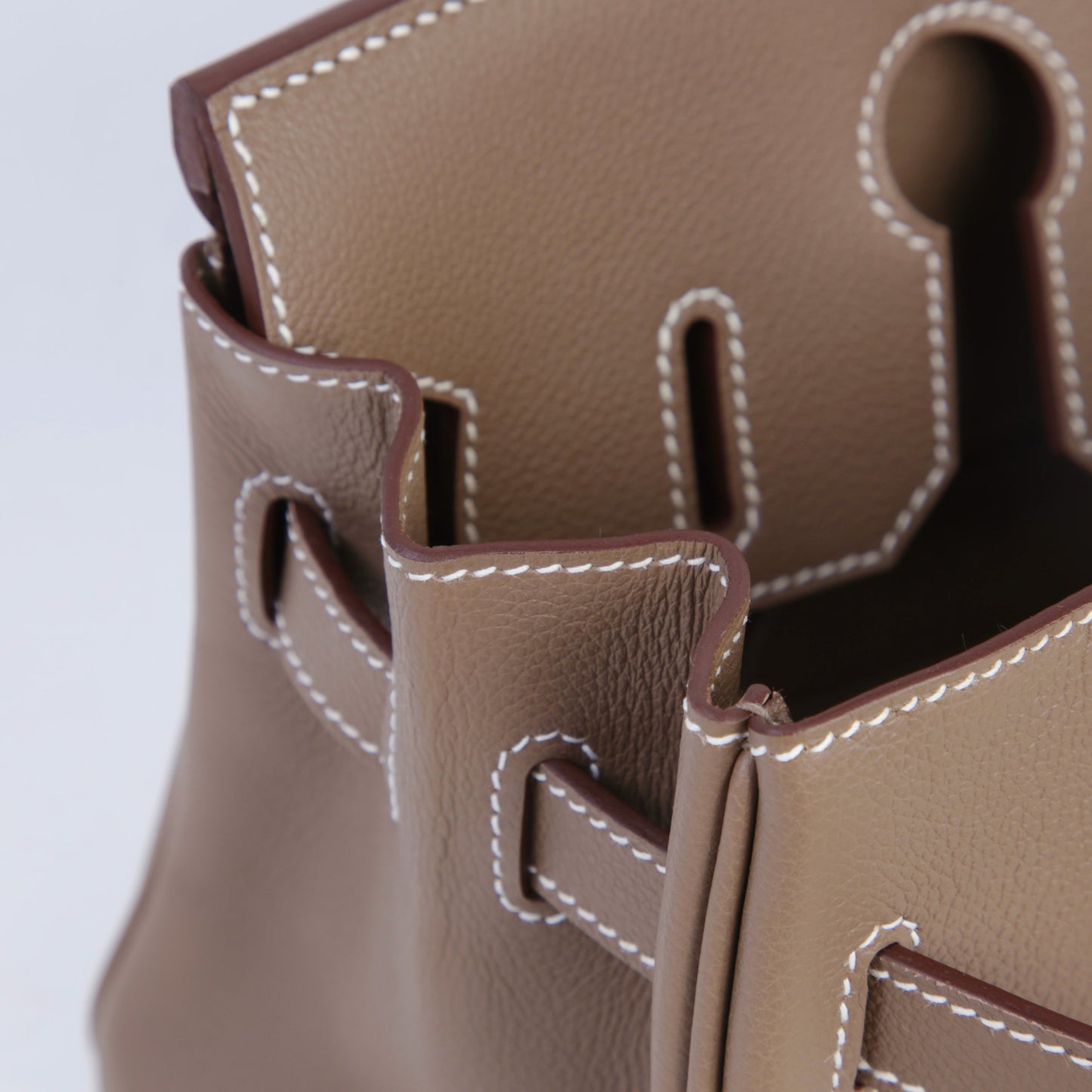 HERMÈS Birkin Shoulder Light 29 Etoupe (18) Evercolor Palladium hardware K (2025)